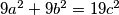 9a^2+9b^2=19c^2
