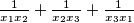 \frac{1}{x_1x_2}+\frac{1}{x_2x_3}+\frac{1}{x_3x_1}