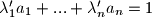 \lambda_1'a_1 + ... + \lambda_n'a_n = 1