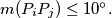 m(P_iP_j) \leq 10^{\circ}.