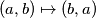 (a,b)\mapsto(b,a)