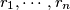 r_{1},\cdots ,r_{n}